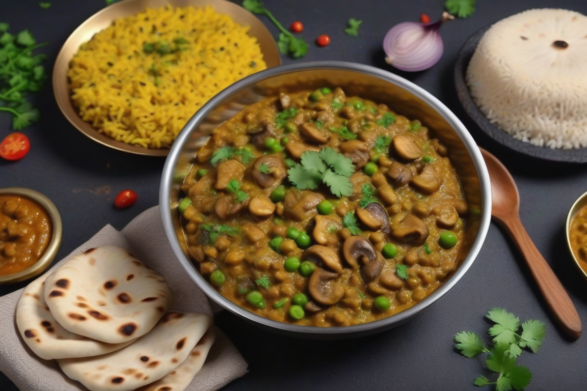 Read more about the article Indian Cuisine Special Matar Mushroom Masala Curry